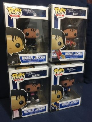 Set Of 4 Figures Funko Pop Michael Jackson Rock Rare