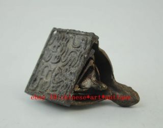 Four rare chinese antique bronze tortoise - shaped seal a01 5