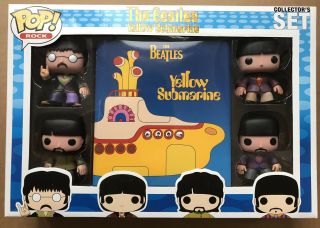 Rare Beatles Yellow Submarine Collector’s Funko Pop Set Nib