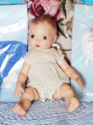 9 " Baby Linda Terri Lee Sister Vintage Baby Doll Coloring,  Orig.  Clothing