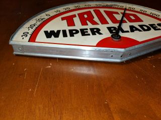 VINTAGE TRICO WIPER BLADES THERMOMETER SIGN METAL Made in USA 2