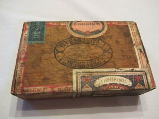 antique vintage tobacco cigar box FULL 2