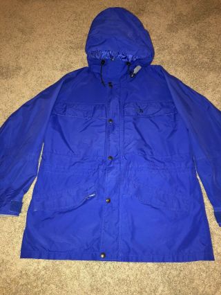 Vtg 90’s The North Face Gore - Tex Mens Jacket Parka W/ Hood - Blue - Size Medium
