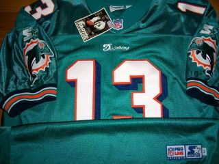1998 Dolphins Dan Marino Authentic Game Jersey Sz 52 Pro Line Starter Vtg Nwt