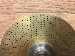 VINTAGE WATCHMAKERS LATHE BRASS DIVISION PLATE 50 TO 90 MAYBE LEINEN 2