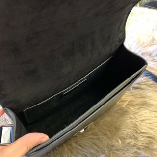 YSL ETTY black studded vintage silver leather shoulder bag 8