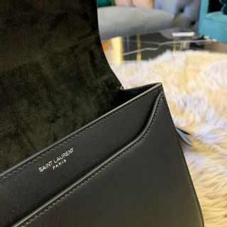 YSL ETTY black studded vintage silver leather shoulder bag 9