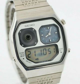 Vintage Seiko Robot Face Analog Digital Quartz Watch H239 - 5020jdm F909/35.  3