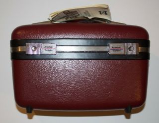 Vintage American Tourister Train Make Up Case W/tray & Mirror Tags