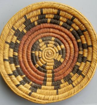 Vintage Navajo Handmade Ceremonial Indian Wedding Basket Material Plug In Middle