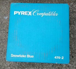 Vintage Pyrex Snowflake Garland Casserole Set 471,  472 & 473 3