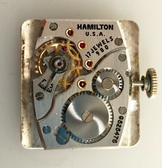 Vintage 1940’s era Hamilton 980 10k Gold Filled Mens WristWatch Watch 17 Jewel 3