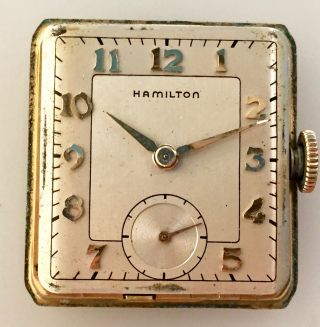 Vintage 1940’s era Hamilton 980 10k Gold Filled Mens WristWatch Watch 17 Jewel 7