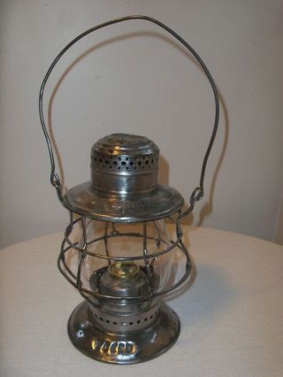 Vintage Dietz No.  6 Bell Bottom York Central Railroad Lantern W/clear Globe
