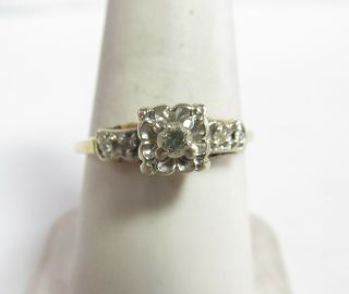 Vintage 1940s Diamond Engagement Ring With Natural Diamonds
