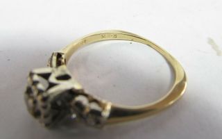 VINTAGE 1940s DIAMOND ENGAGEMENT RING WITH NATURAL DIAMONDS 3