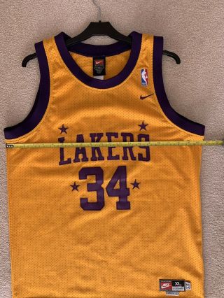 Vintage Nike Shaquille O ' Neal LA Lakers Swingman Jersey very Rare 5