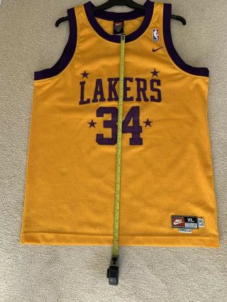 Vintage Nike Shaquille O ' Neal LA Lakers Swingman Jersey very Rare 7
