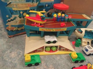 VINTAGE 1972 Fisher Price Little People Play Family AIRPORT 996 W/ Boxes 5