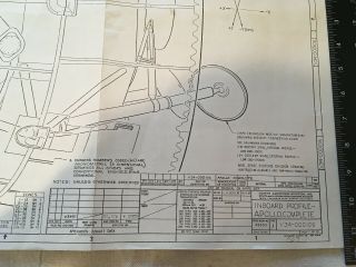 Apollo Memorabilia Authenic Vintage Inboard Profile Drawing