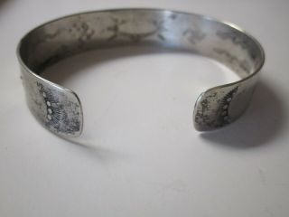 ANTIQUE VINTAGE STERLING SILVER CUFF BRACELET PAWN NATIVE AMERICAN INDIAN NAVAJO 6