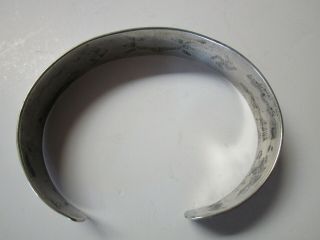 ANTIQUE VINTAGE STERLING SILVER CUFF BRACELET PAWN NATIVE AMERICAN INDIAN NAVAJO 8