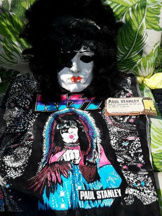 Vintage 1978 Kiss Paul Stanley Kids Halloween Costume W/original Box Aucoin