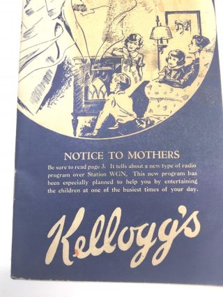 ANTIQUE CHILDREN ' S BOOK KELLOGG ' S Singing Lady song Book 1931 113 20 pgs 2