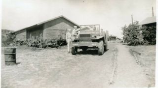 Org Wwii Photo: American Gi’s With Dodge Wc Truck