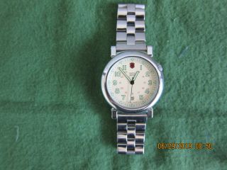 Rare Swiss Army Delta Watch Mens 37mm Near,  Stainless