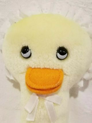 Vintage EDEN Baby Chick / Duckling Plush Baby Rattle Toy EUC 3
