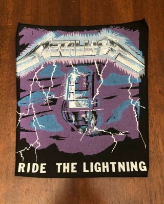 Vtg Metallica Rode The Lightning Backpatch 80’s Metal Anthrax Megadeth