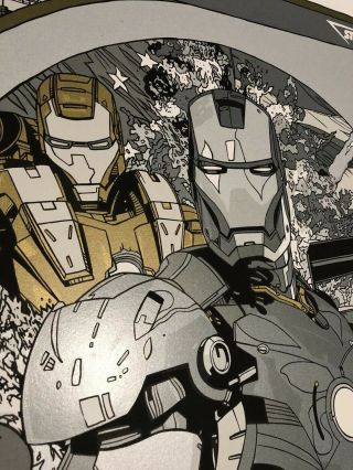 Tyler Stout Iron Man 2 Variant Poster Rare Signed Edition of 130 Mondo Print 10