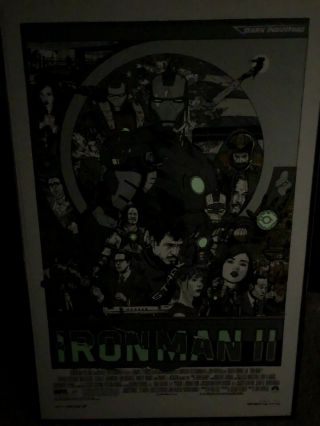 Tyler Stout Iron Man 2 Variant Poster Rare Signed Edition of 130 Mondo Print 12