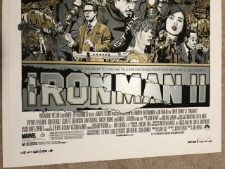 Tyler Stout Iron Man 2 Variant Poster Rare Signed Edition of 130 Mondo Print 2