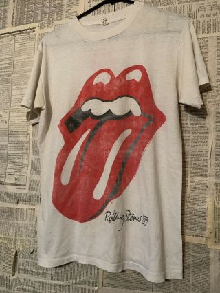 Vtg 80s The Rolling Stones The American Tour Rock Band T - Shirt