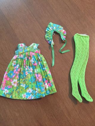 Vintage Mod Barbie 1968 Francie Tenterrific Outfit - Dress,  Scarf & Hose