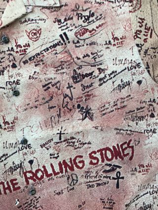 Vintage Rolling Stones Mens Button Up Shirt Size XXL Album BEGGARS BANQUET 7 3