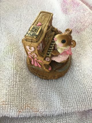 Vintage 1978 Wee Forest Mouse Playing Piano - Annette Peterson
