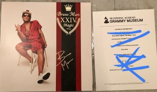 Bruno Mars Signed 24k Magic Vinyl - Grammy Loa - Rare Autograph