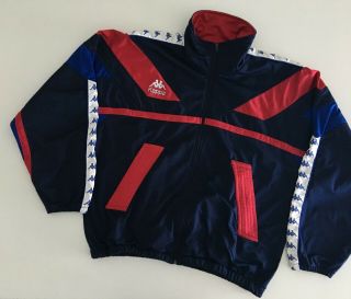 Barcelona Fc 1992/95 Kappa Home Football Rain Track Top L Vintage Soccer Jacket