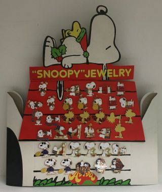 Snoopy Vintage Aviva Pin Display - 72 Pins