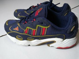Adidas Ozweego 3 Size 9 Blue/gold/white/ Red Mens Running Shoes Vintage 1998