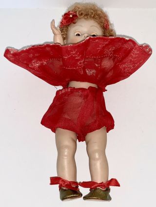 Vintage Vogue 1952 - Strung ‘Candee’ GINNY Doll With Reddish Caracul Wig - VHTF 10