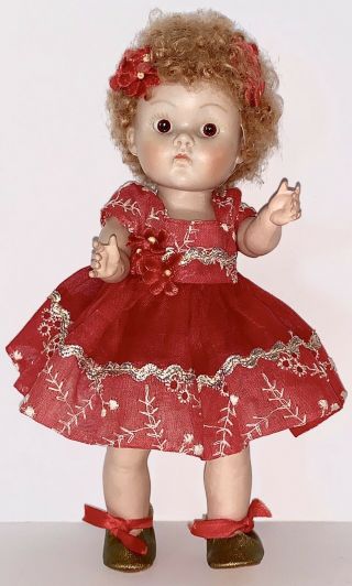Vintage Vogue 1952 - Strung ‘Candee’ GINNY Doll With Reddish Caracul Wig - VHTF 2
