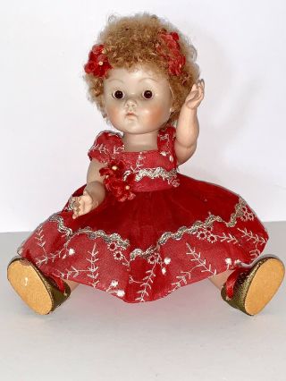 Vintage Vogue 1952 - Strung ‘Candee’ GINNY Doll With Reddish Caracul Wig - VHTF 5