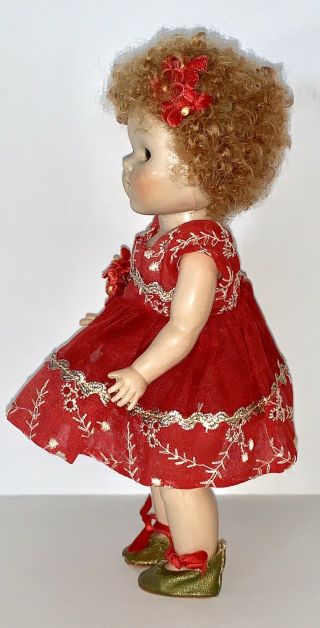 Vintage Vogue 1952 - Strung ‘Candee’ GINNY Doll With Reddish Caracul Wig - VHTF 7