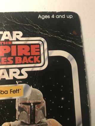 Vintage Star Wars Kenner 1980 Empire Strikes Back ESB BOBA FETT AFFORDABLE NR 3