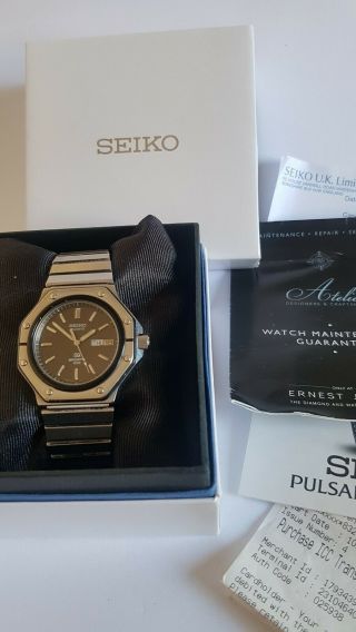 Vintage Gents Seiko 8123 - 6020 With Box And Receipt And Guarantee.