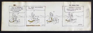 Rare Early B.  C.  Comic Strip Drawn By Johnny Hart December 31,  1958